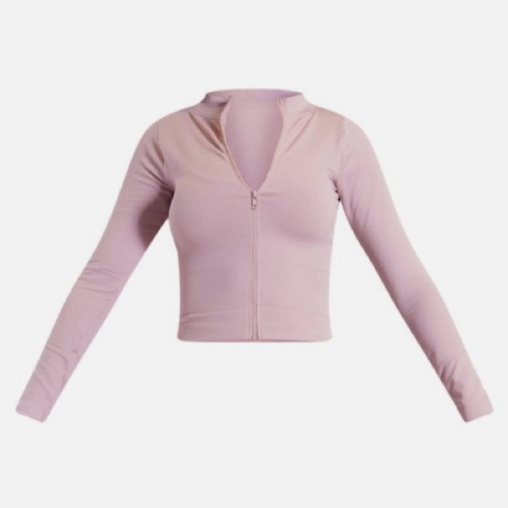 PRETTYLITTLETHING Dusty Pink Basic Seamless Jacket